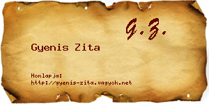 Gyenis Zita névjegykártya
